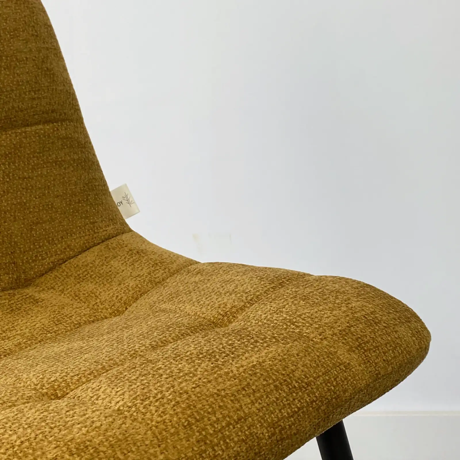 Set 4 sillas tela chenilla ocre SEVILLA - Imagen 6