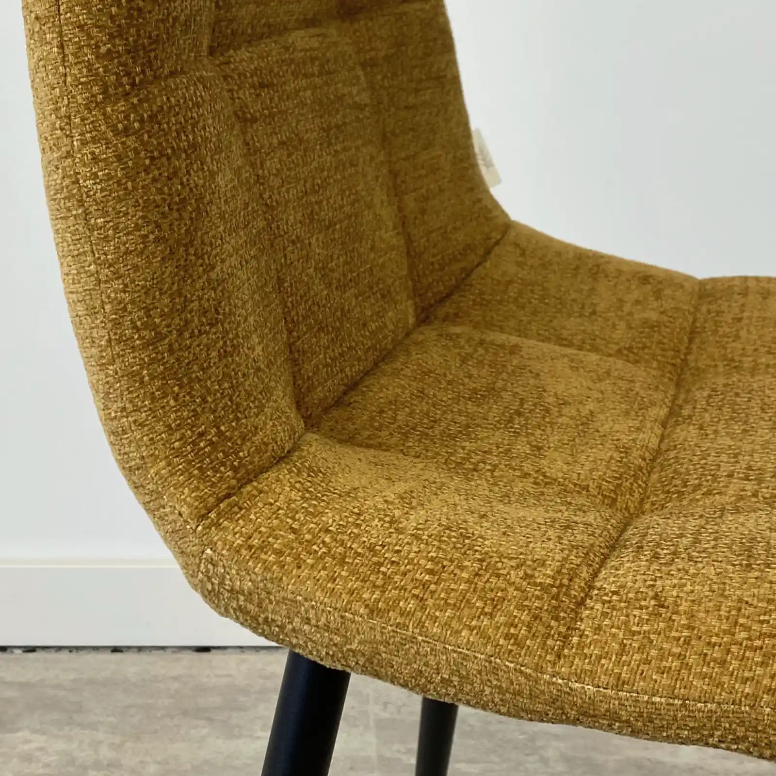 Set 4 sillas tela chenilla ocre SEVILLA - Imagen 8