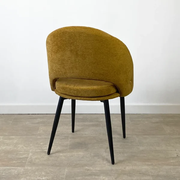 Set 2 sillas tela chenilla ocre BARCELONA