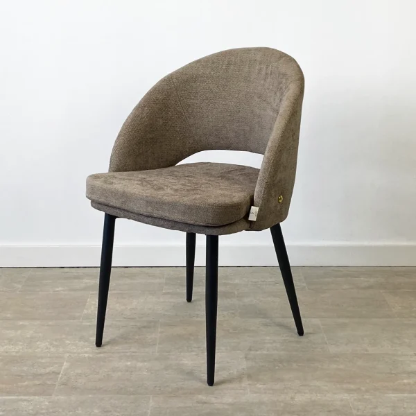 Set 2 sillas tela chenilla taupe BARCELONA