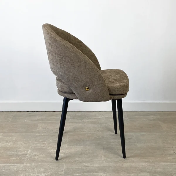 Set 2 sillas tela chenilla taupe BARCELONA