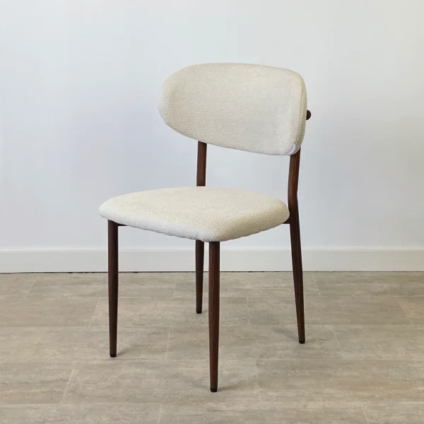 Set 2 sillas tela chenilla nácar TOLEDO