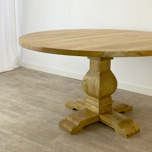 Mesa comedor redonda (140cm) madera mango PROVENZAL