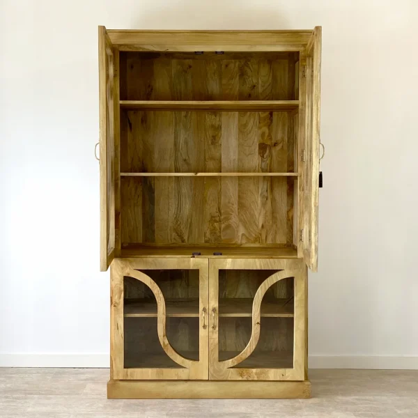 Vitrina (120cm) madera mango PROVENZAL