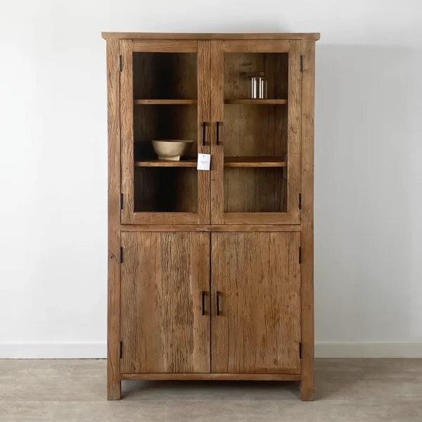 Vitrina 4 puertas madera reciclada FORMENTERA