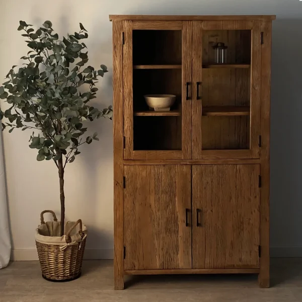 Vitrina 4 puertas madera reciclada FORMENTERA