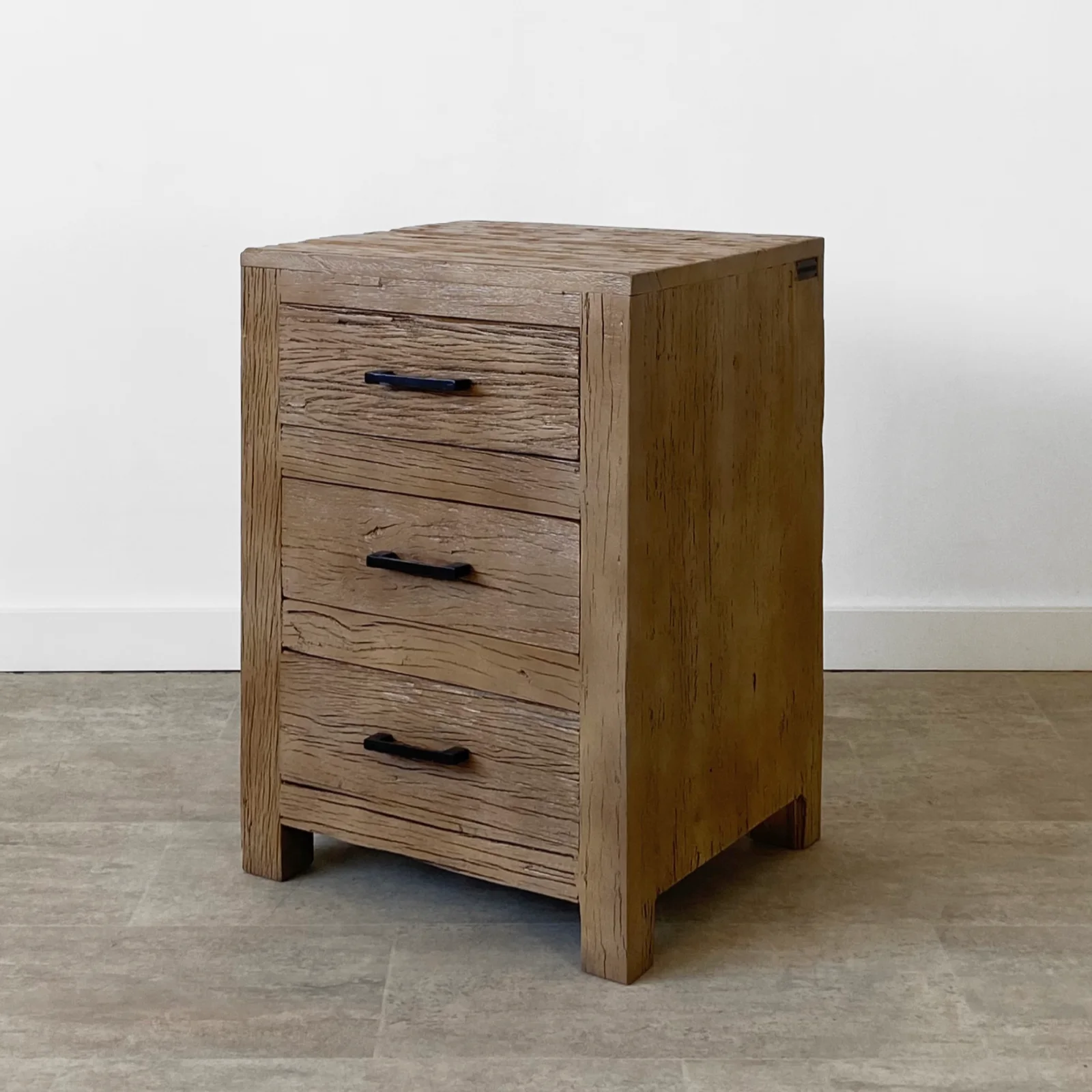 Mesita noche madera reciclada - Imagen 3