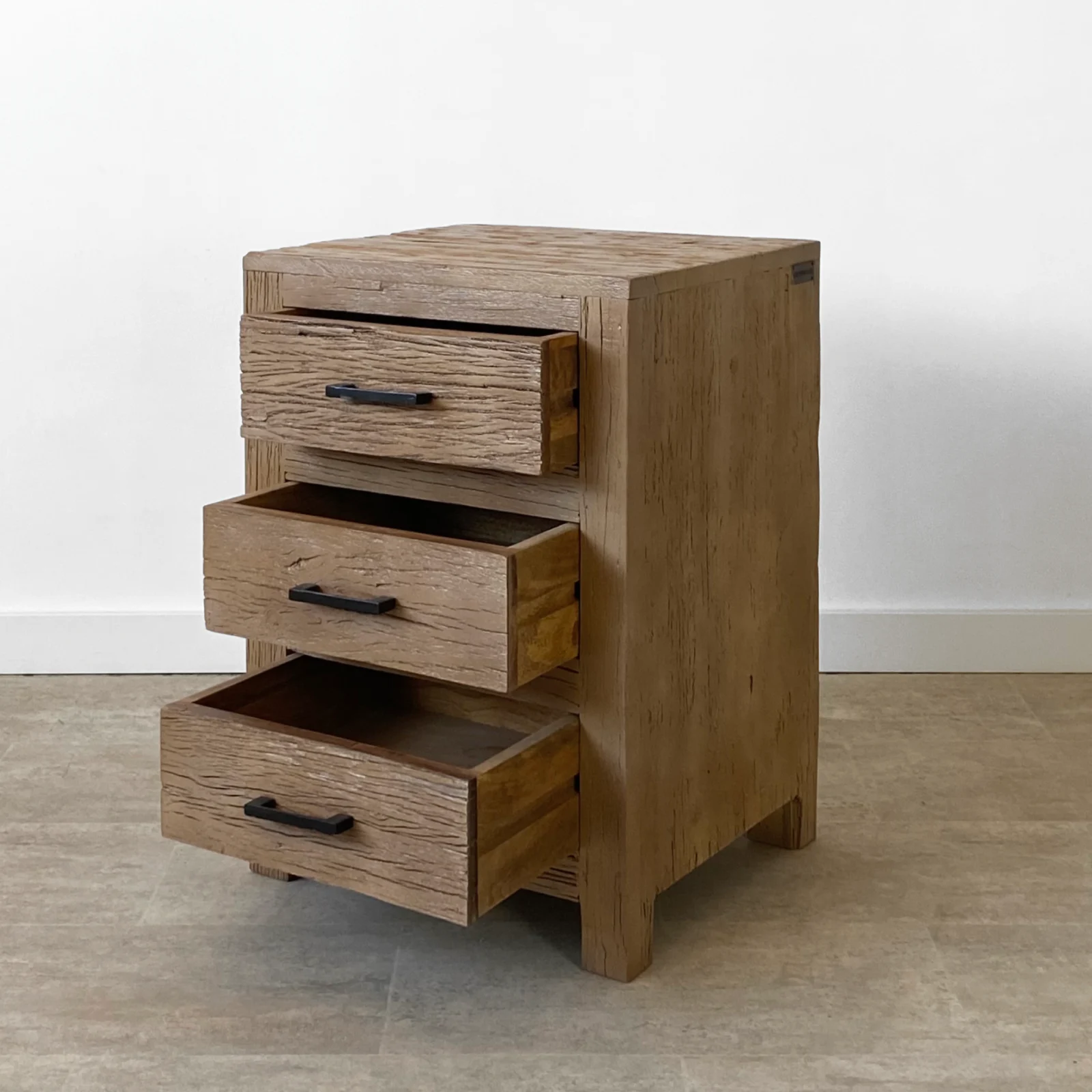 Mesita noche madera reciclada - Imagen 4