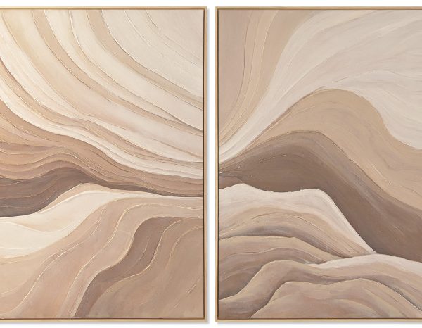 Set 2 cuadros lienzo pintados a mano