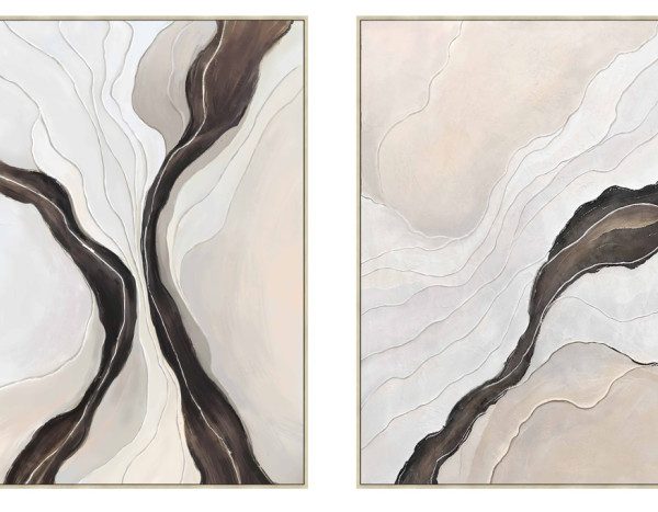 Set 2 cuadros formas abstractas ORGANIC