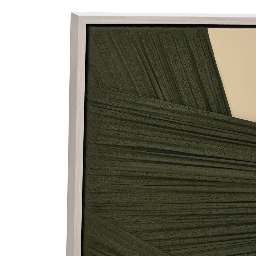 Cuadro beige verde relieve TELAS - Imagen 4