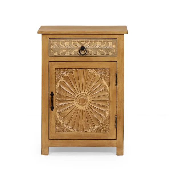 Mesita noche madera mango CALCUTA