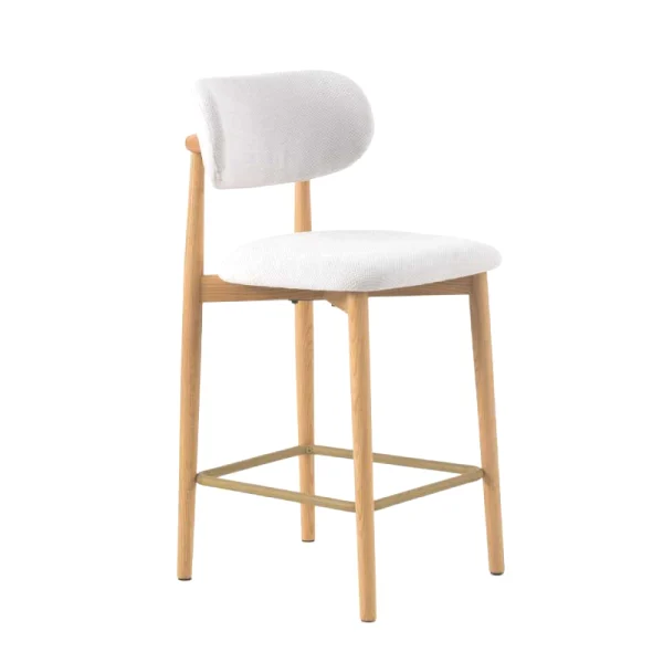 Pack 2 taburetes madera roble blanco IZAR