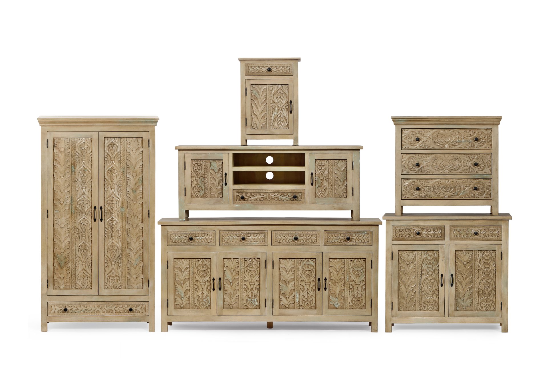 Mesita noche madera mango BANGALORE - Imagen 6