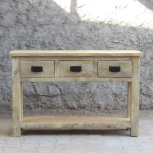 consola recibidor cajones madera