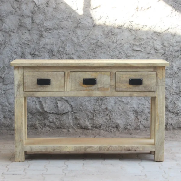 consola recibidor cajones madera