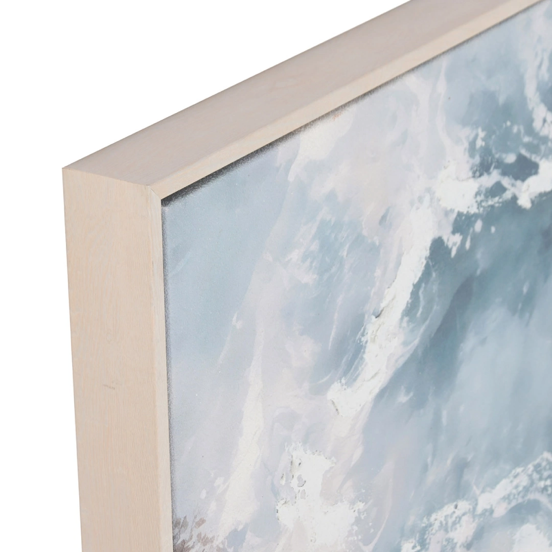 Set de 2 cuadros en lienzo con textura de las olas del mar
