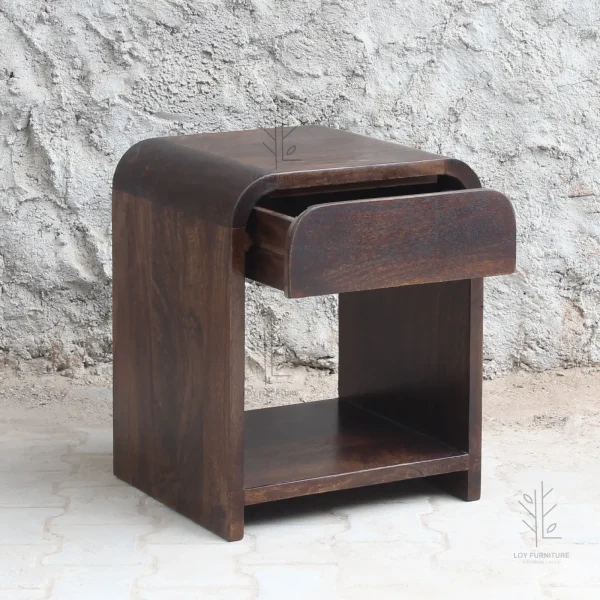 Mesita noche madera reciclada wengué IBIZA