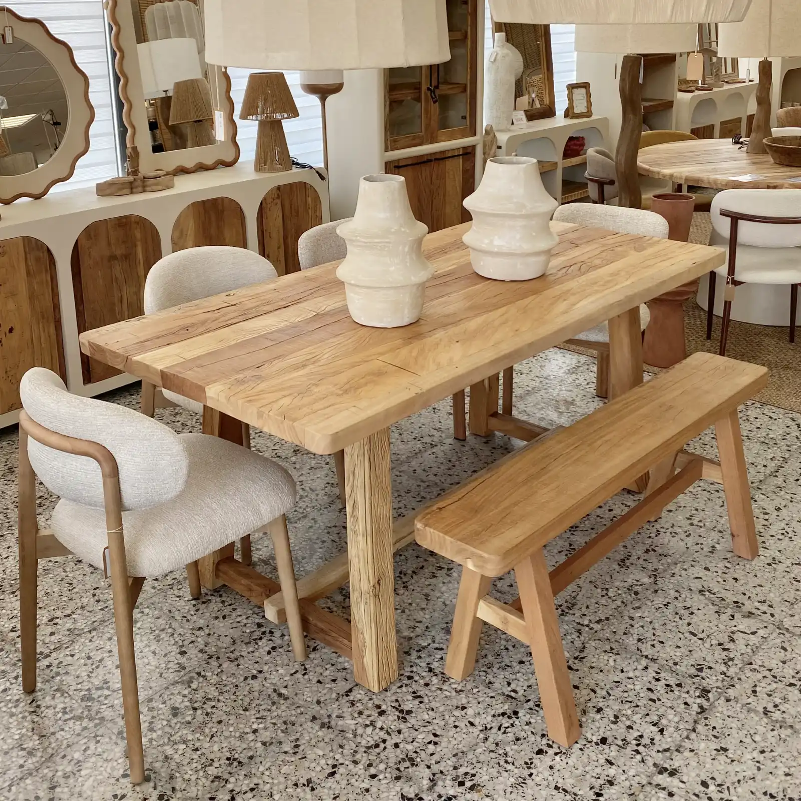mesa de comedor madera reciclada