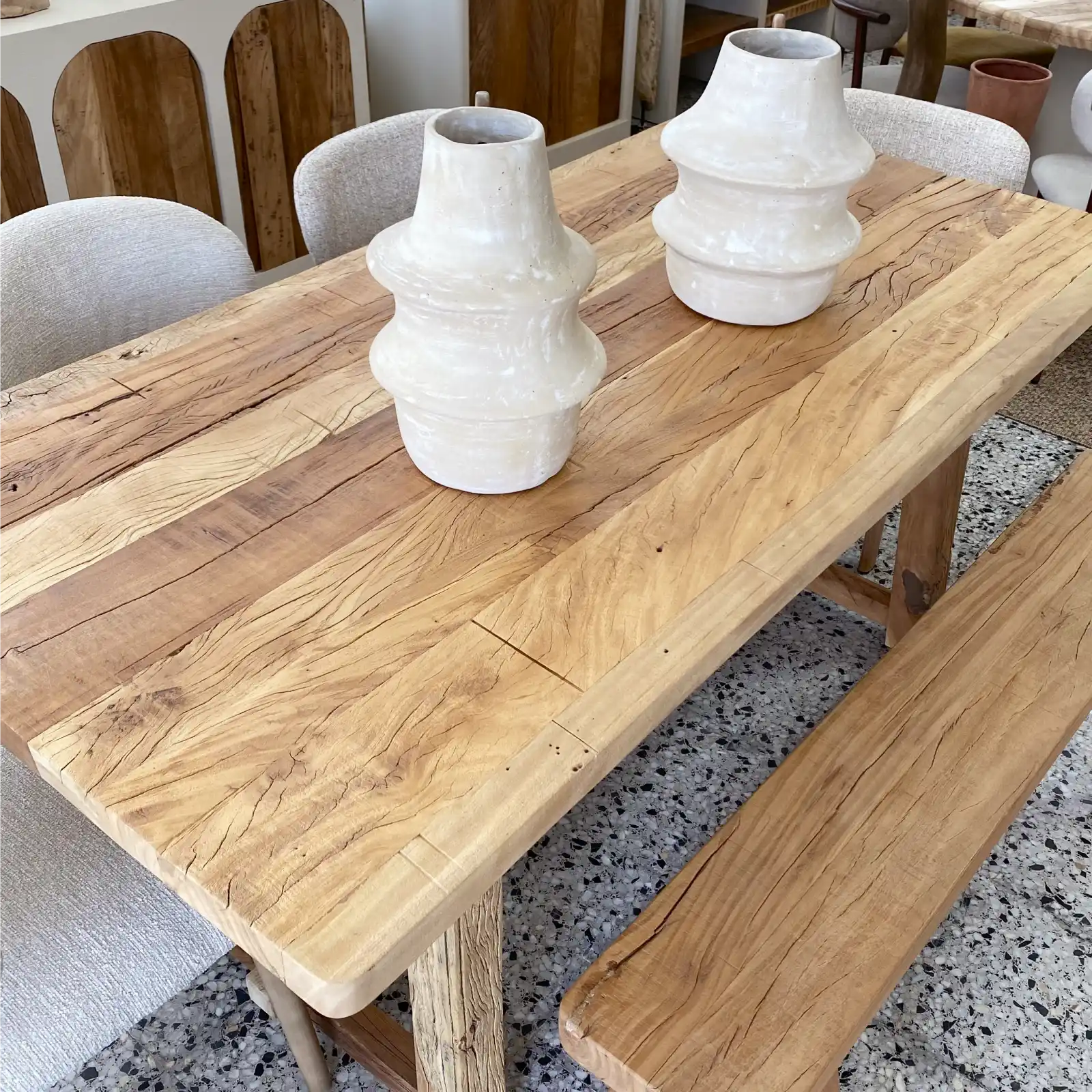 Mesa comedor madera reciclada IBIZA - Imagen 2