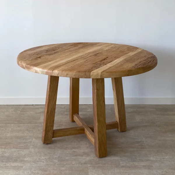 Mesa comedor redonda madera reciclada IBIZA