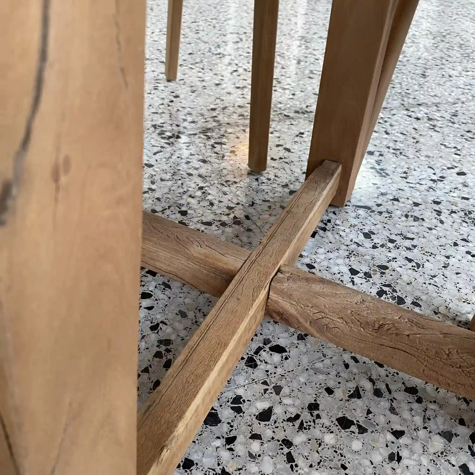 Mesa comedor redonda madera reciclada IBIZA - Imagen 3