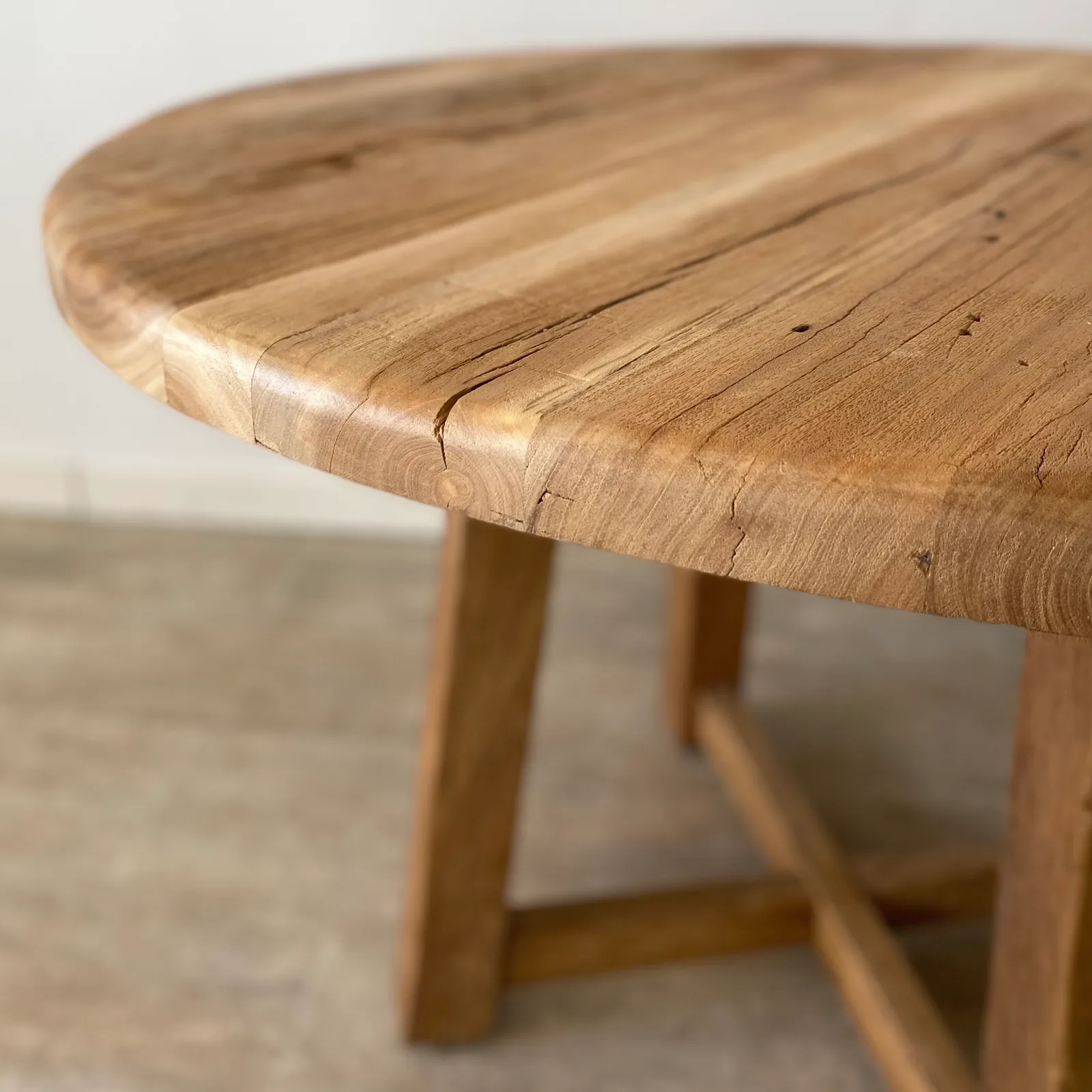 Mesa comedor redonda madera reciclada IBIZA - Imagen 5
