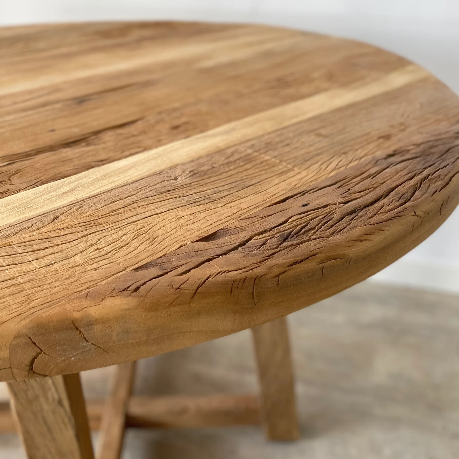 Mesa comedor redonda madera reciclada IBIZA - Imagen 4