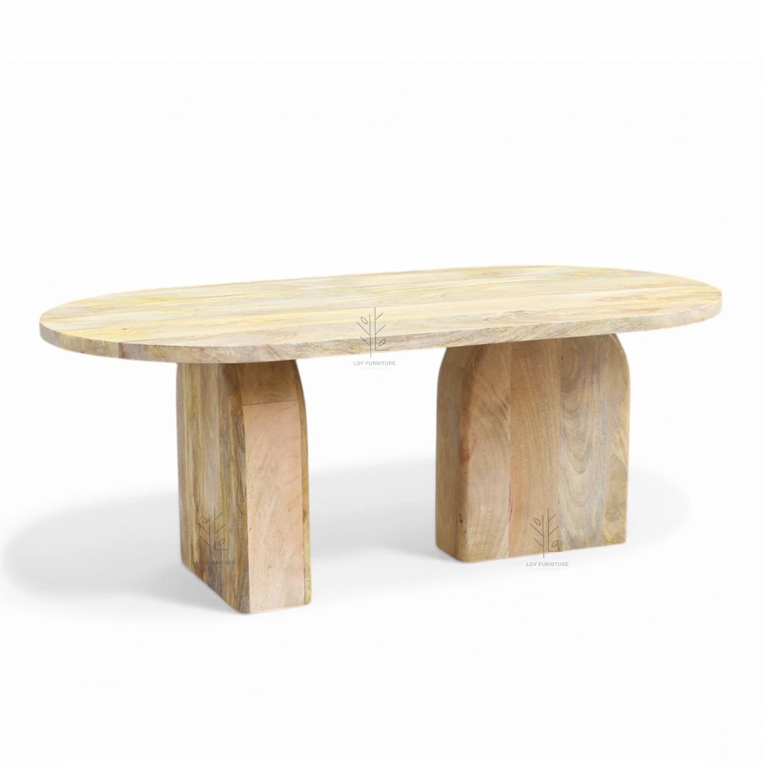 Mesa centro madera mango natural IBIZA - Imagen 4