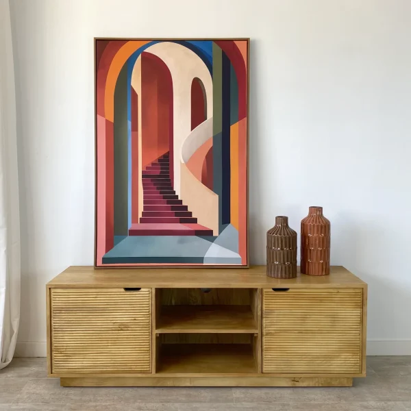 Mueble tv (150cm) madera mango BASIC