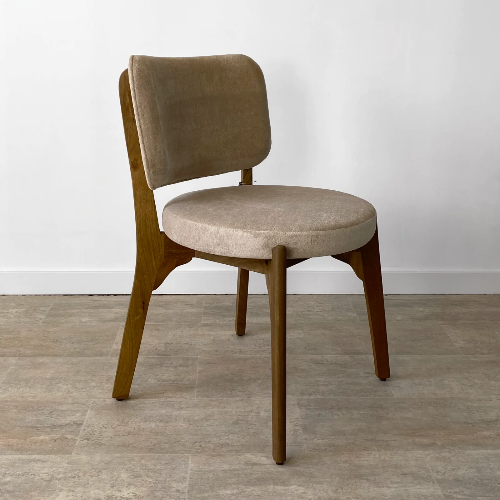 Pack de 2 sillas de comedor en madera de mango y asiento en crudo