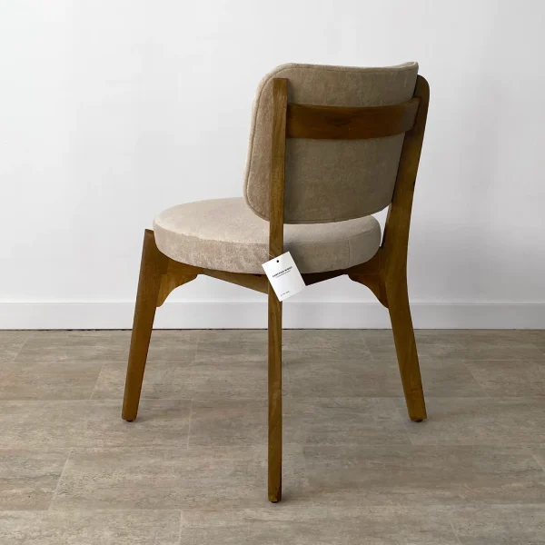 Pack de 2 sillas de comedor en madera de mango y asiento en crudo