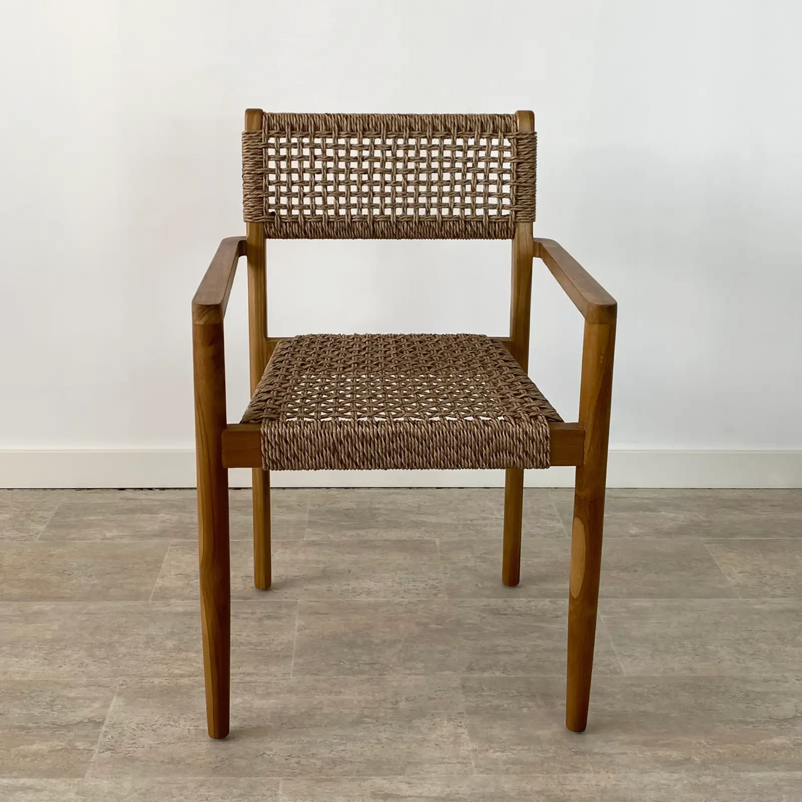 Pack 2 sillas comedor apilables madera teca IBIZA - Imagen 8
