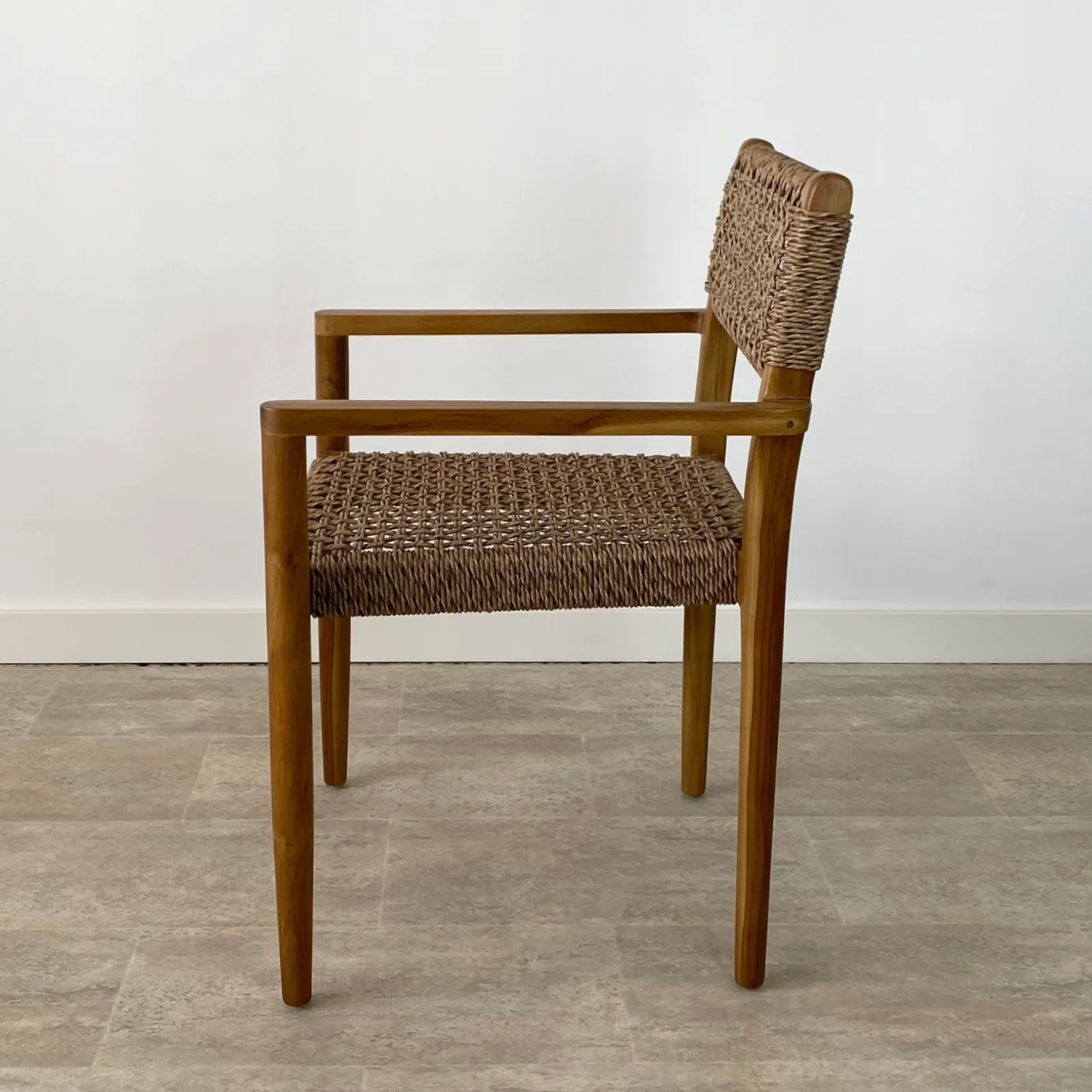 Pack 2 sillas comedor apilables madera teca IBIZA - Imagen 3