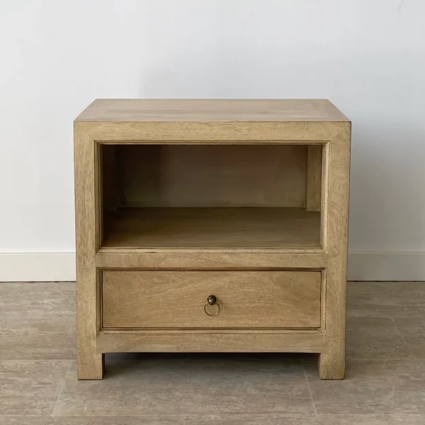 Mesita noche hueco madera mango RUSTIC