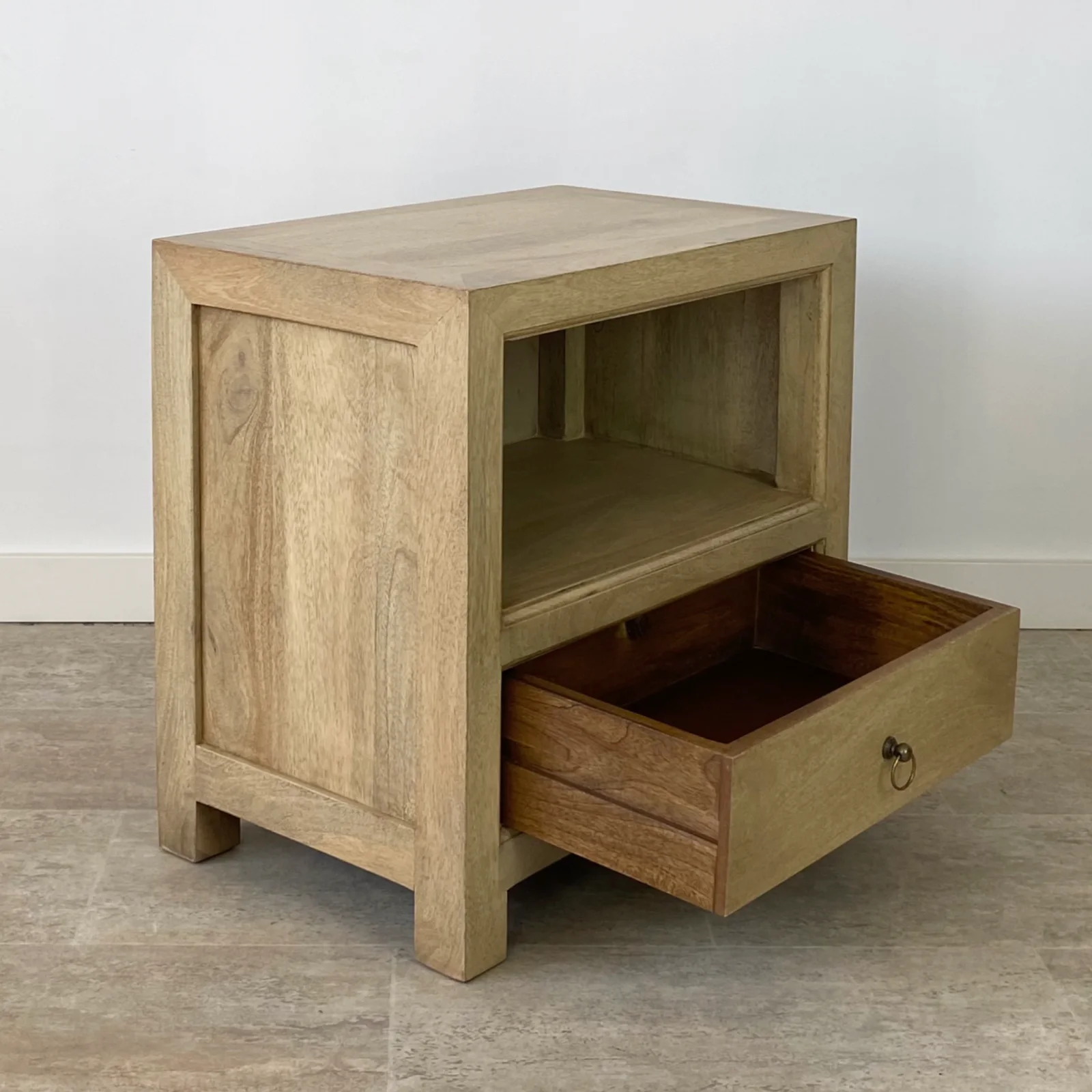 Mesita noche hueco madera mango RUSTIC - Imagen 5