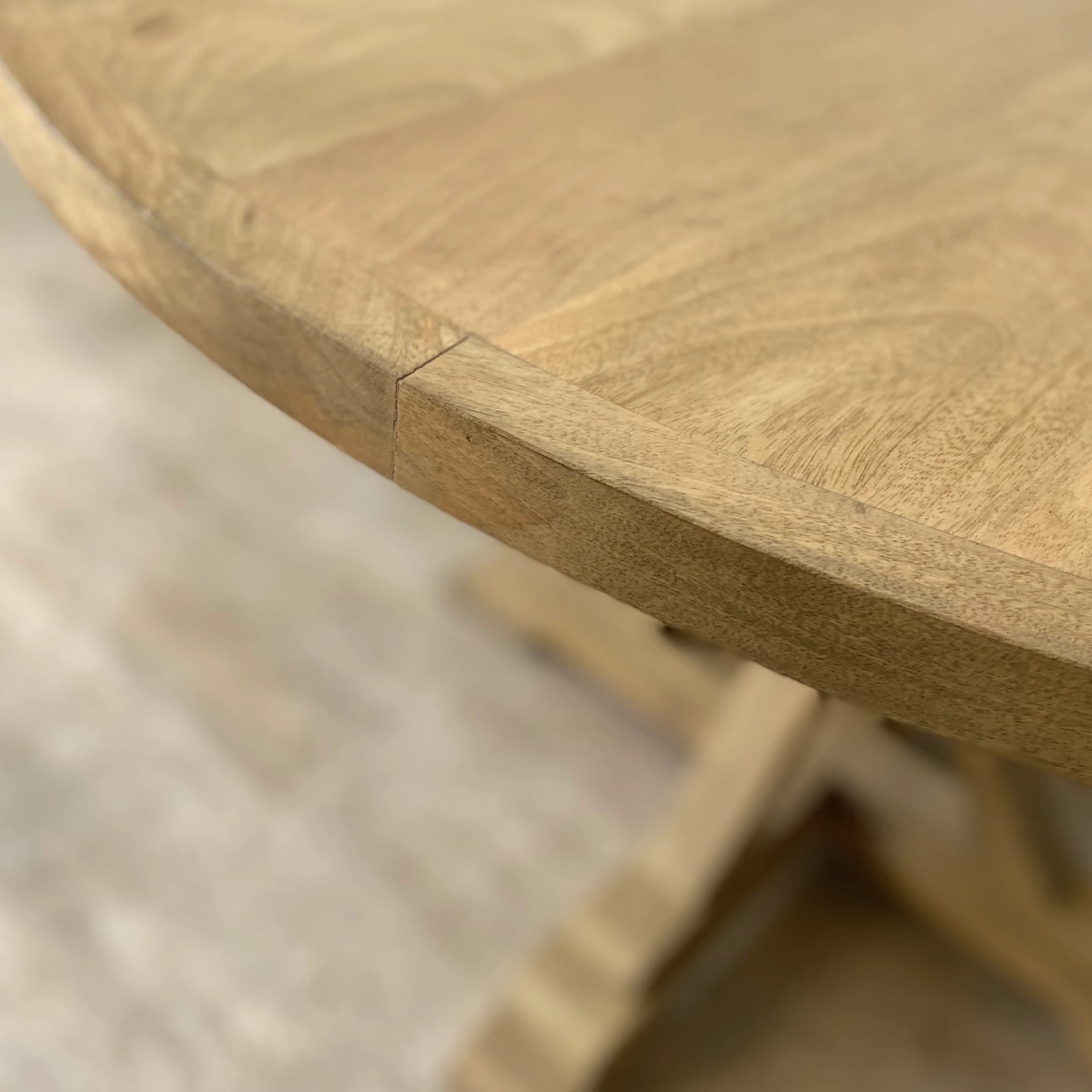 Mesa comedor redonda (120cm) madera mango RUSTIC - Imagen 6