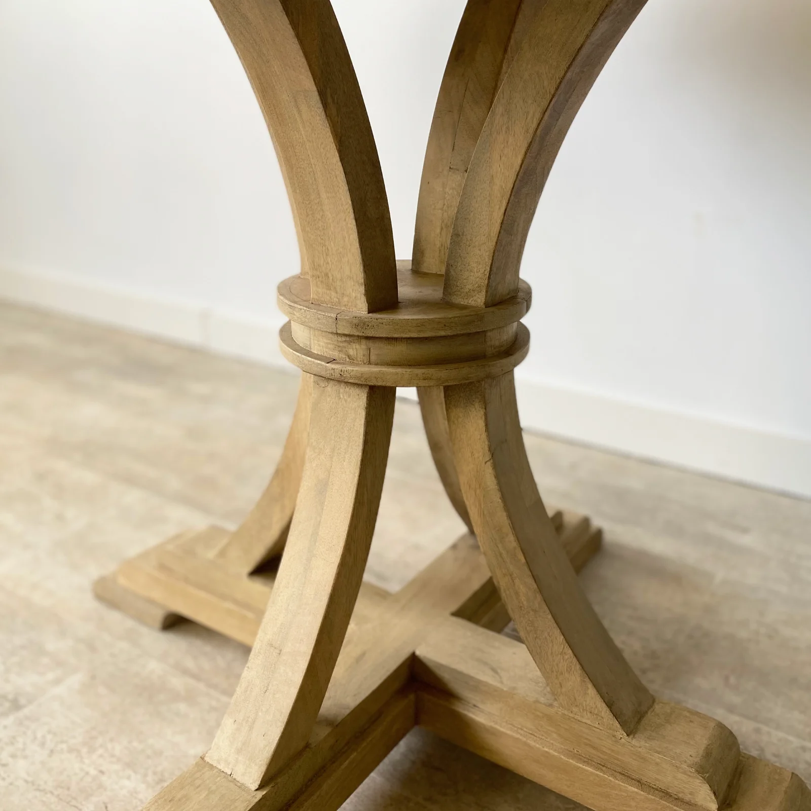 Mesa comedor redonda (120cm) madera mango RUSTIC - Imagen 7