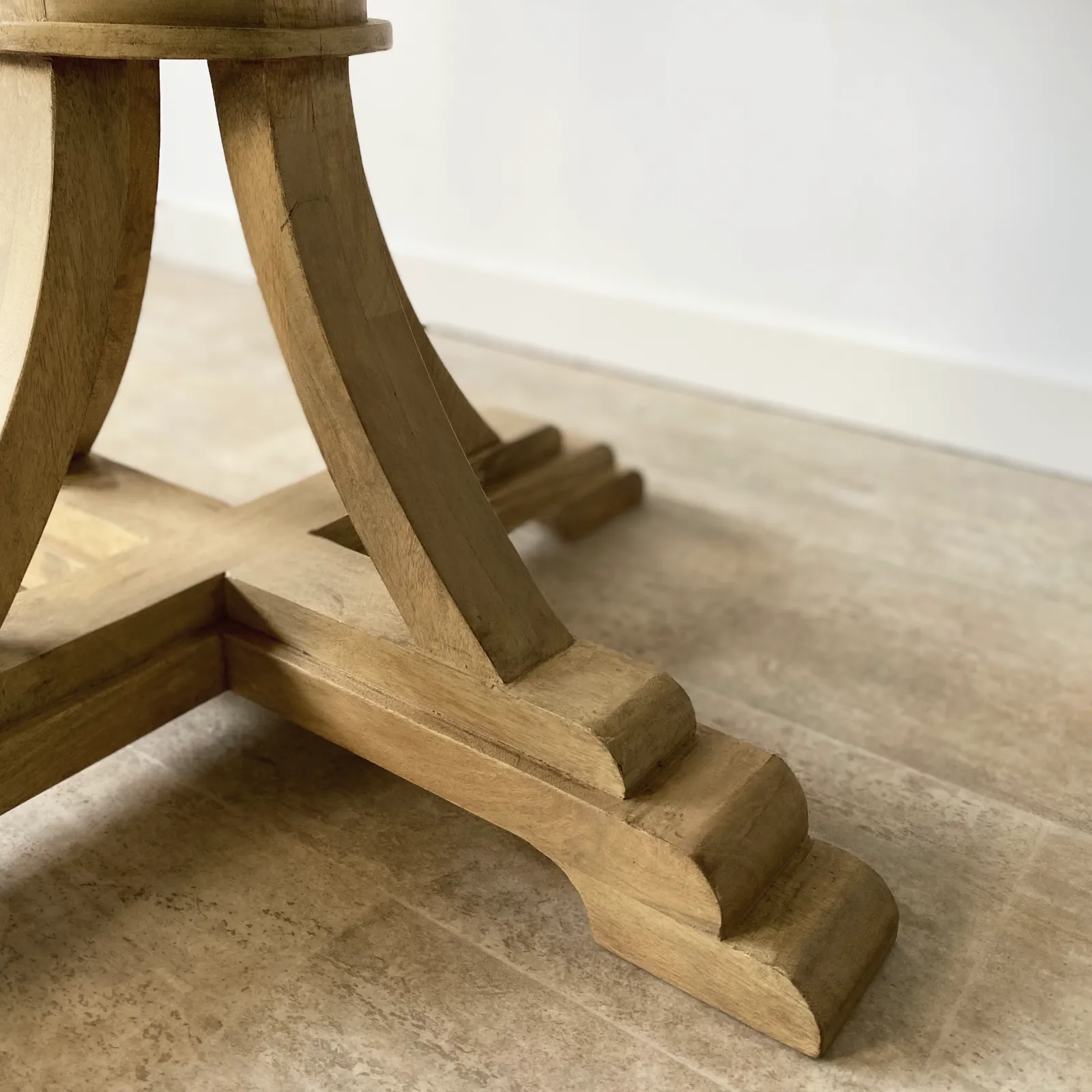Mesa comedor redonda (120cm) madera mango RUSTIC - Imagen 8