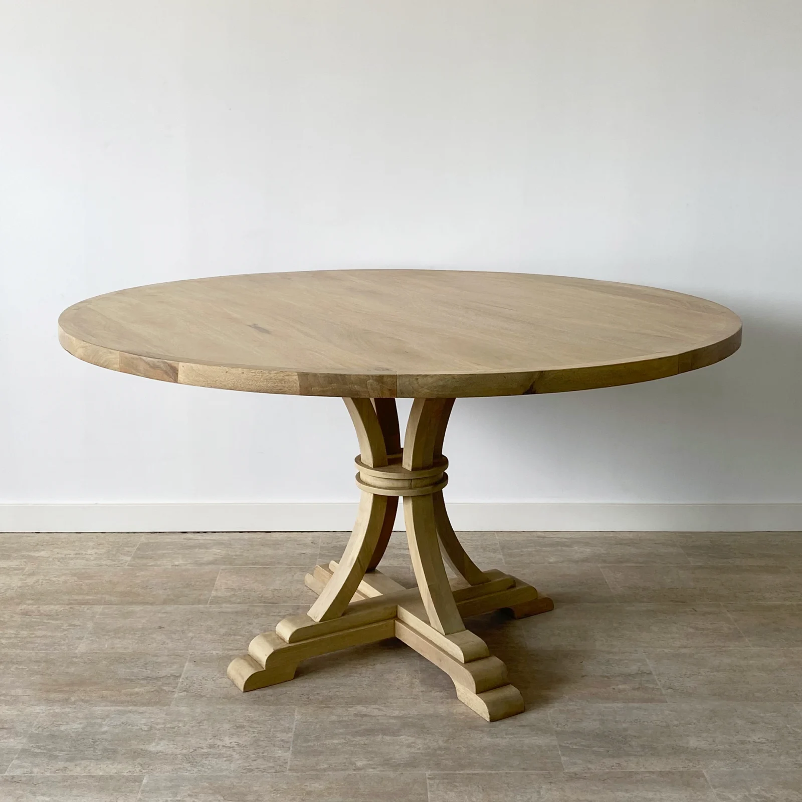 Mesa comedor redonda (140cm) madera mango RUSTIC - Imagen 6