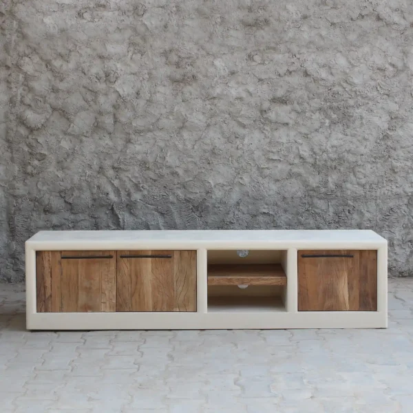 Mueble tv (180cm) tiradores efecto cemento IBIZA