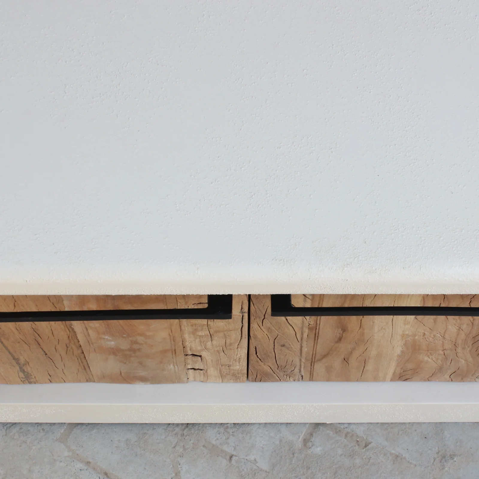 Mueble tv (180cm) tiradores efecto cemento IBIZA - Imagen 6